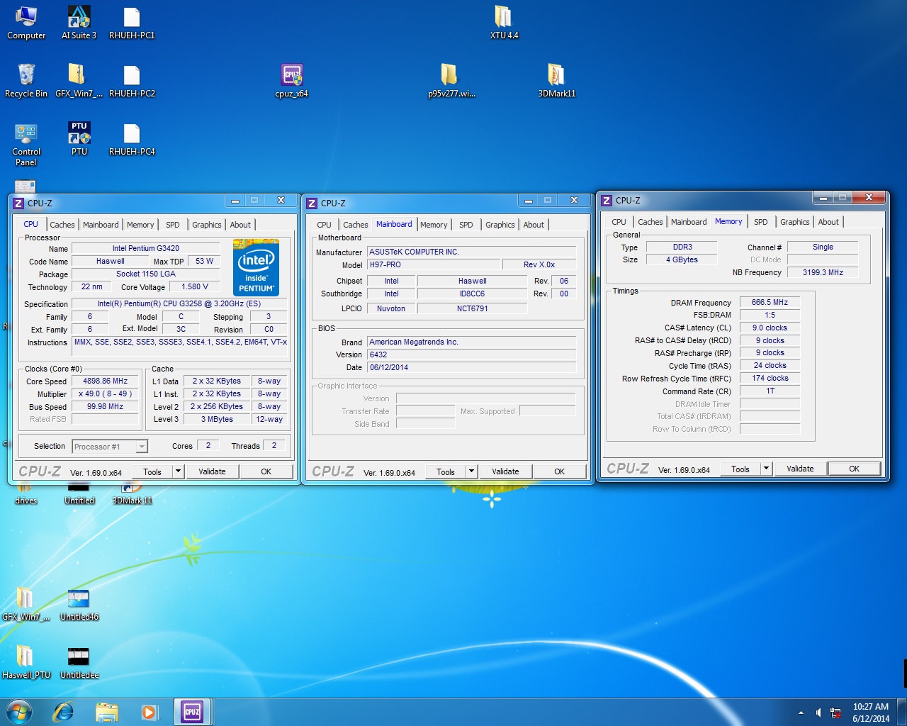 ASUS H97-PRO Overclock G3258